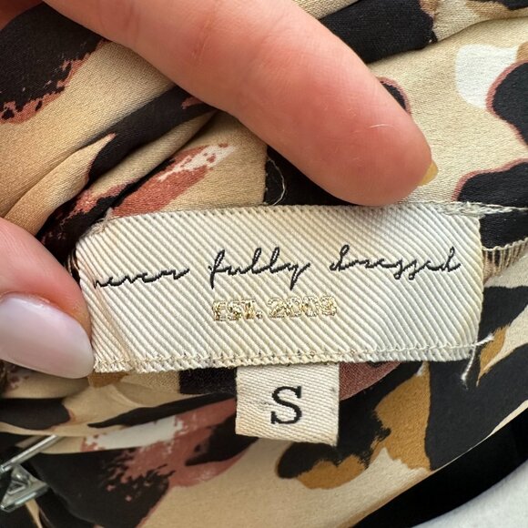 Never Fully Dressed Brown Leopard Jaspre Wrap Skirt - S - Picture 4 of 10